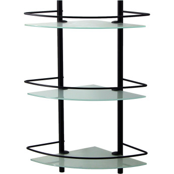 Полка стеклянная тройная WASSERKRAFT K-3133BLACK