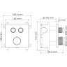 Термостатический смеситель для ванны и душа WASSERKRAFT SAUER 7148 THERMO